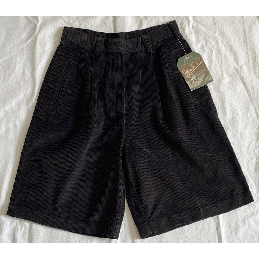 NWT Vintage Women's Y2k 90's Corduroy Pleated Bermuda Shorts Size 6 Woolrich